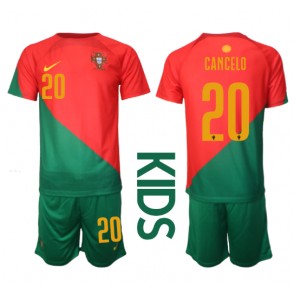 Portugalsko Joao Cancelo #20 Dětské Domácí dres komplet MS 2022 Krátký Rukáv (+ trenýrky)